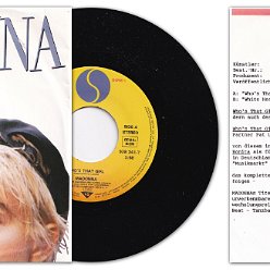 1987 Who's that girl - Cat.Nr. 928 341-7 - Germany (promo - with promo sheet)