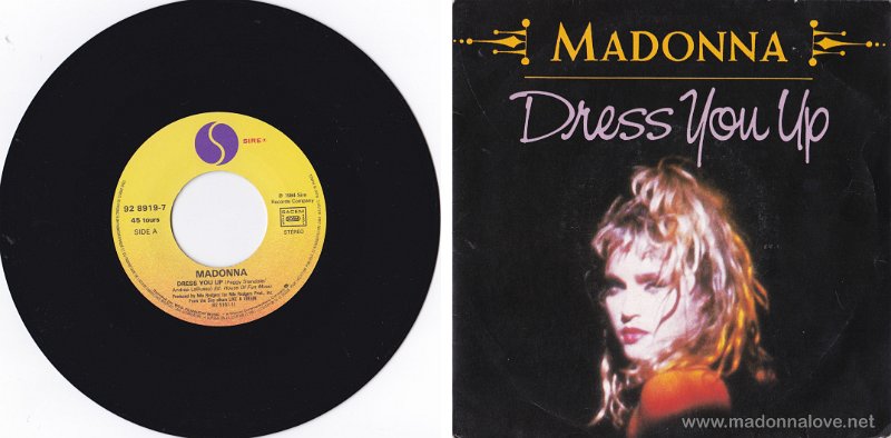 1985 Dress you up - Cat.Nr. 92 8919-7 - France (Different cover + Runout groove WEA 928919-7 A+B MPO)