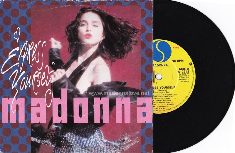 1989 Express yourself - Cat.Nr. W 2948 W - UK (Runout groove W 2948 W & Made in UK on label)