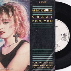 1985 Crazy for you - Cat. Nr. A-6323 - UK (White label + Made in England on label)