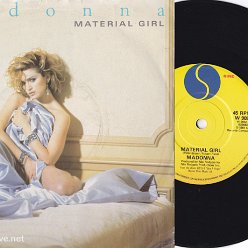 1985 Material girl - Cat.Nr. W9083 - UK (Made in the UK + No copyright control on label - Yellow label)