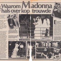 1985 - Unknown month - Hitkrant - Holland - Waarom Madonna hals over kop trouwde