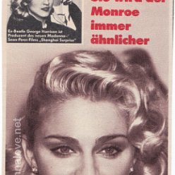 1986 - Unknown month - Bravo - Germany - Madonna sie wird der Monroe immer ahnlicher