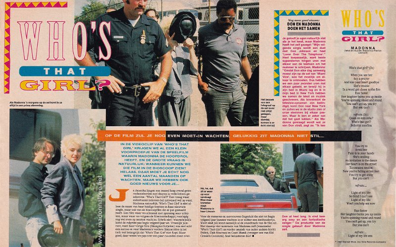 1987 - August - Popfoto - Holland - Who's that girl