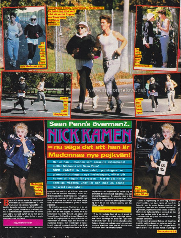 1987 - January - OKEJ - Sweden - Sean Penn's overman - Nick Kamen