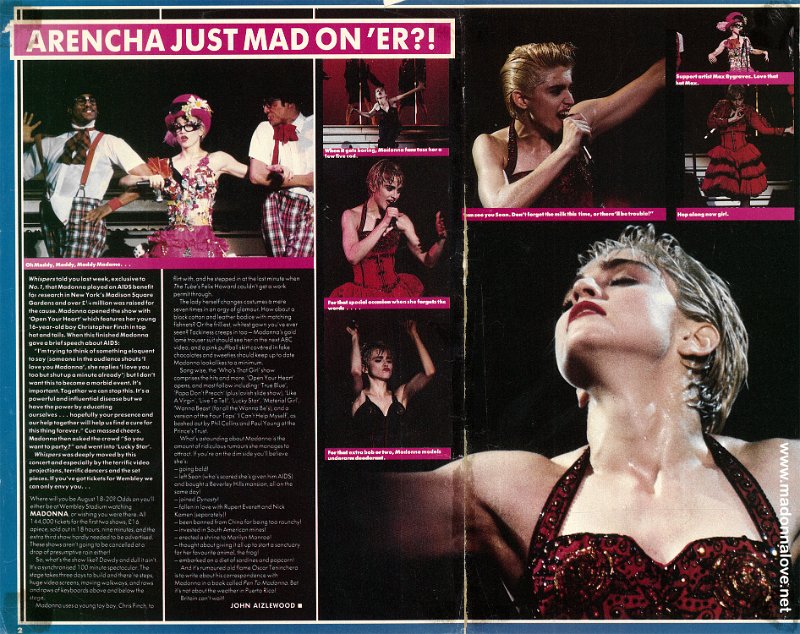 1987 - July - No 1 - UK - Arencha just mad on er