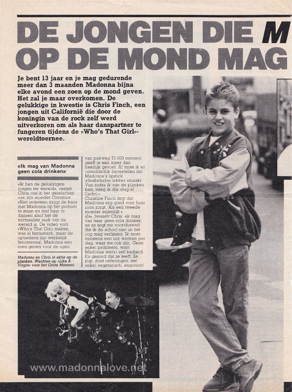 1987 - Unknown month - Hitkrant - Holland - De jongen die Madonna iedere avond(incomplete)