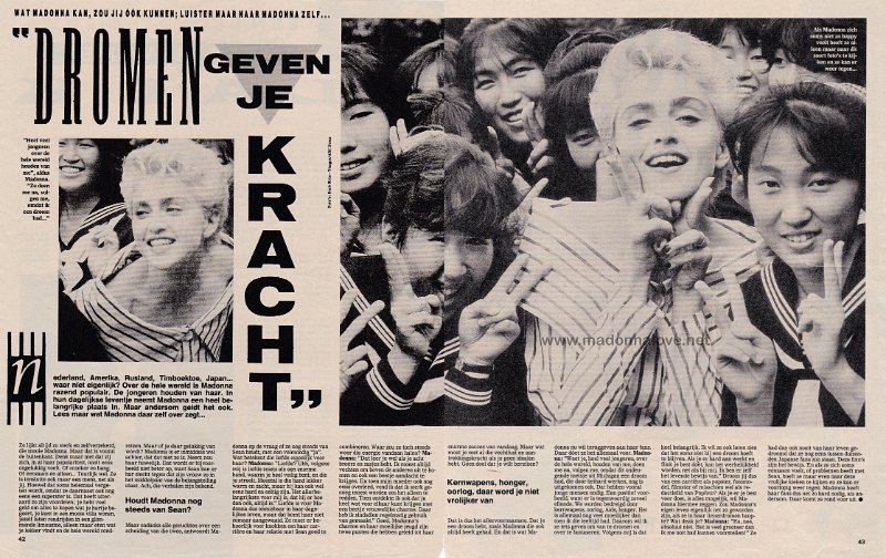 1987 - Unknown month - Popfoto - Holland - Dromen geven je kracht