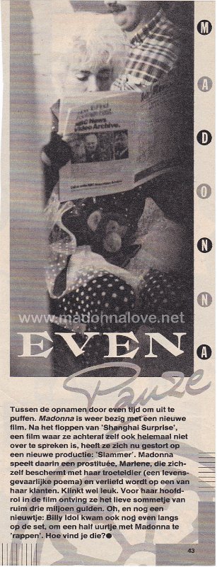 1987 - Unknown month - Popfoto - Holland - Even pauze