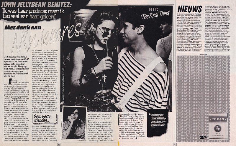 1987 - Unknown month - Top10 - Holland - John Jellybean Benitez - Ik was haar producer, maar ik heb veel van haar geleerd