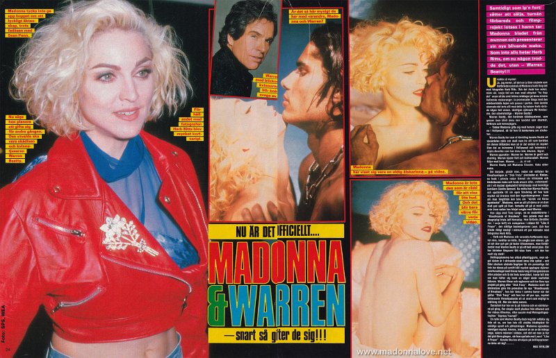 1989 - Unknown month - OKEJ - Sweden - Nu ar det officiellt Madonna & Warren - snart sa gifter de sig!