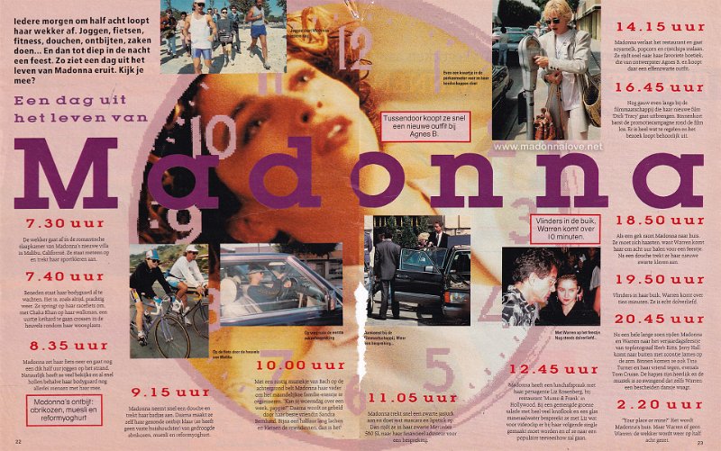 1989 - Unknown month - Popfoto - Holland - Een dag uit het leven van Madonna