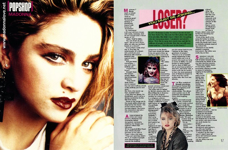 1989 - Unknown month - Popshop - UK - Loser you must be joking...