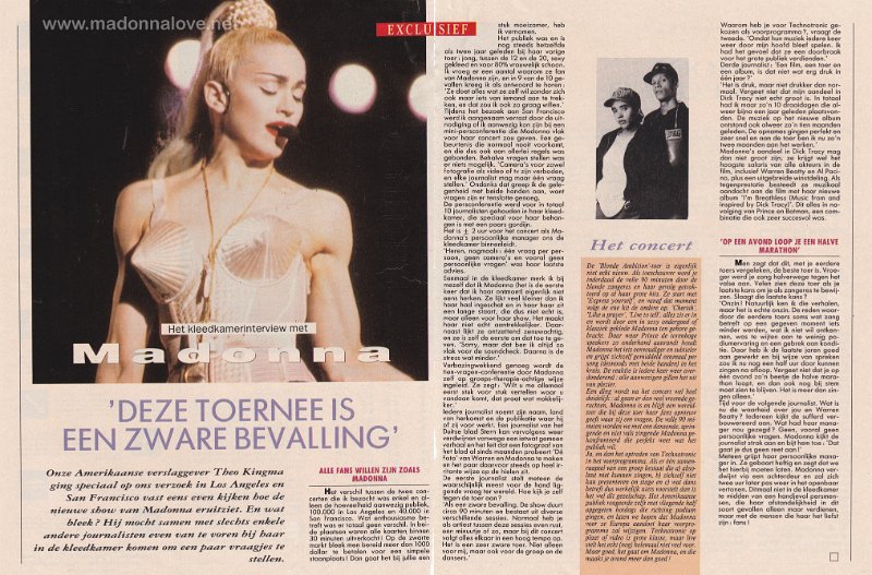 1990 - June - Unknown magazine - Holland - Deze tournee is een zware bevalling