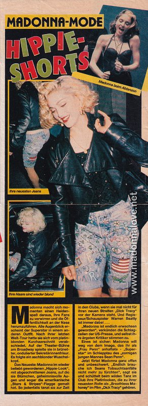 1990 - May - Bravo - Germany - Madonna-mode Hippie-shorts