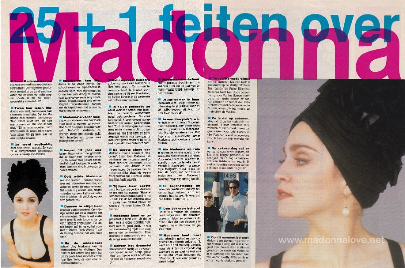 1990 - Unknown month - Hitkrant - Holland - 25 + 1 feiten over Madonna