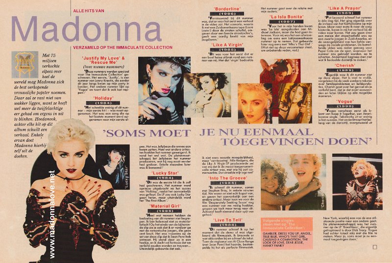 1990 - Unknown month - Hitkrant - Holland - Madonna Soms moet je nou eenmaal toegevingen doen