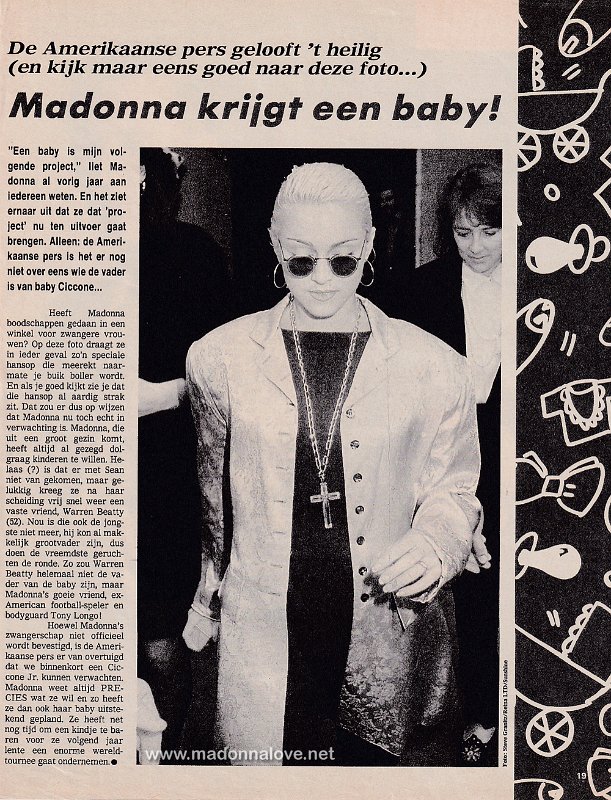 1990 - Unknown month - Popfoto - Holland - Madonna krijgt een baby!