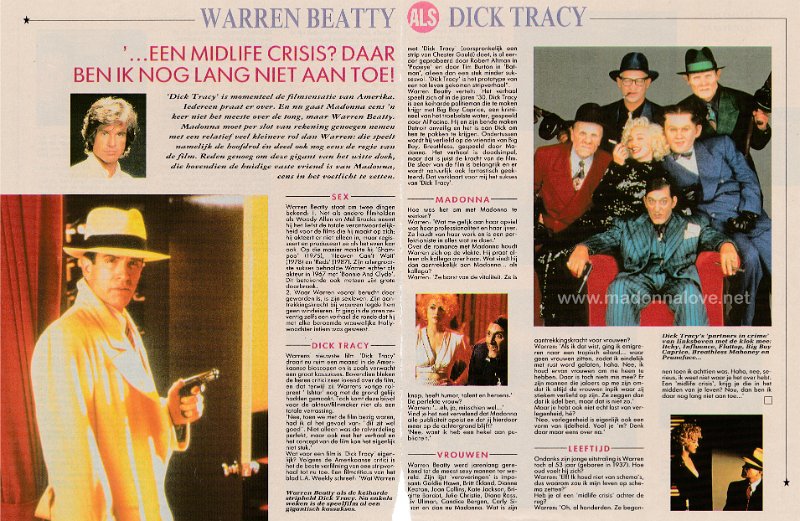 1990 - Unknown month - Unknown magazine - Holland - Warren Beatty als Dick Tracy