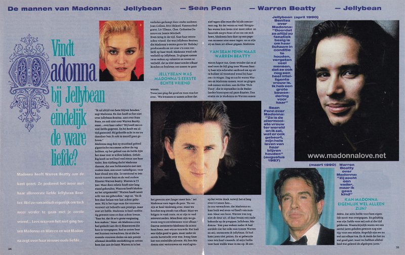 1991 - Unknown month - Unknown magazine - Holland - Vindt Madonna bij Jellybean eindelijk de ware liefde