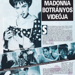 1991 - Unknown month - Popcorn - Hungary - Madonna botranyos videoja