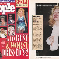1992 - October - People - USA - Best & worst dressed