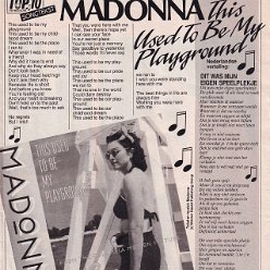 1992 - Unknown month - Top10 - Holland - Top10 songtekst - Madonna This used to be my playground