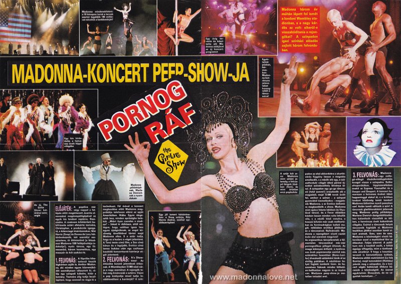1993 - December - Popcorn - Hungary - Madonna koncert peep-show-ja