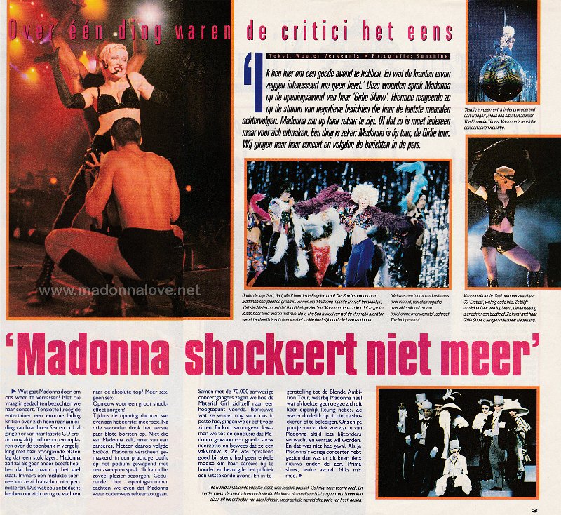 1993 - October - Hitkrant - Holland - Madonna shockeert niet meer