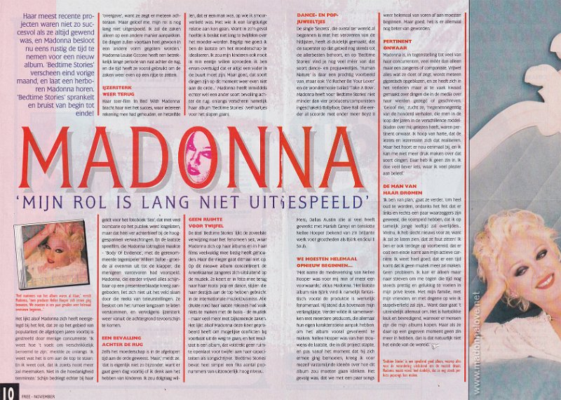1994 - November - Free - Holland - Madonna - Mijn rol is lang niet uitgespeeld