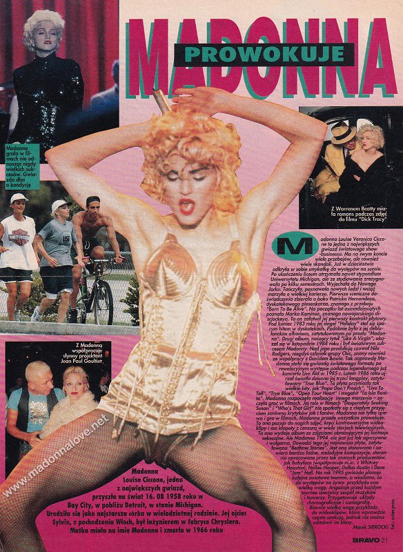 1996 - Unknown month - Bravo - Poland - Madonna prowokuje