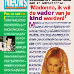 1996 - Unknown month - Hitkrant - Holland - Madonna ik wil de vader van je kind worden