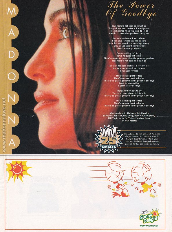 1998 - Unknown month - Smash Hits - UK - Madonna - The power of goodbye