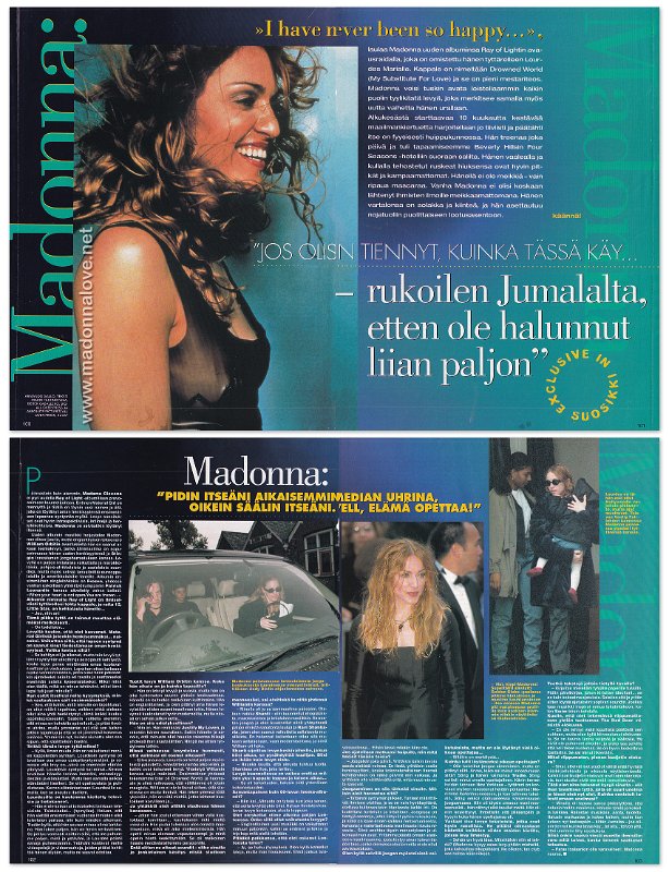 1998 - Unknown month - Suosikki - Finland - Madonna - I have never been so happy