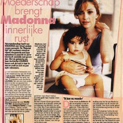 1998 - Unknown month - Prive - Holland - Moederschap brengt Madonna innerlijke rust