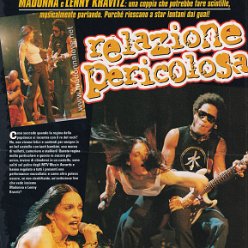 1998 - Unknown month - Unknown magazine - Italy - Madonna e Lenny Kravitz - Relazione pericolosa
