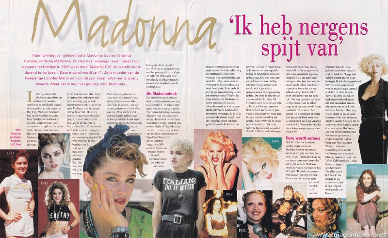 1999 - Unknown month - Beau Monde - Holland - Madonna ik heb nergens spijt van!
