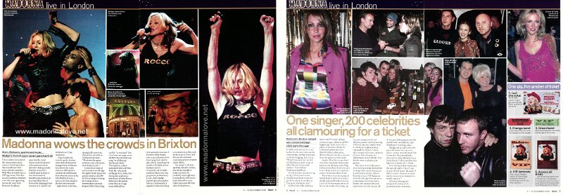 2000 - December - Heat - UK - Madonna wows the crowds in Brixton