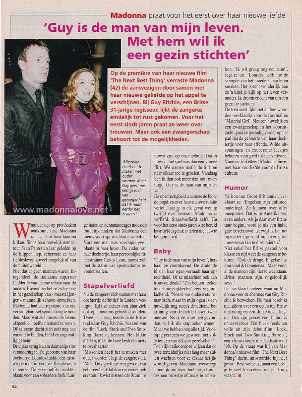 2000 - Unknown month - Dag Allemaal - Belgium - Guy is de man van mijn leven. Met hem wil ik een gezin stichten