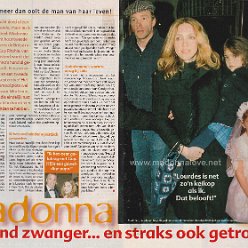 2000 - Unknown month - Story - Belgium - Madonna stralend zwanger... en straks ook getrouwd!
