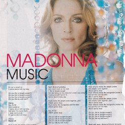 2000 - Unknown month - Unknown magazine - UK - Songwords - Madonna Music