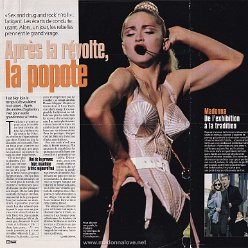 2000 - Unknown month - Voici - France - Apres la revolte, la popote - Madonna De l'exhibition a la tradition