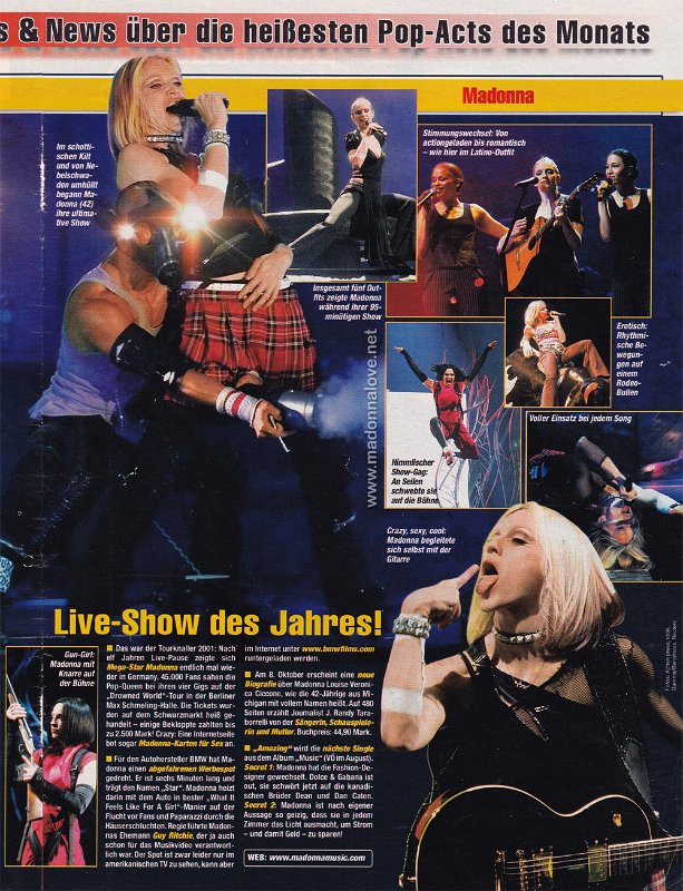 2001 - June - Bravo - Germany - Live-show des jahres