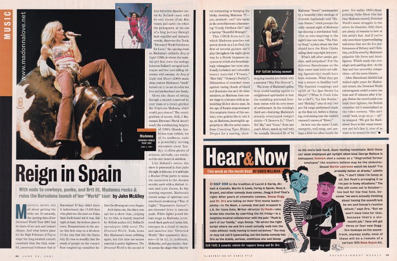 2001 - June - Entertainment weekly - USA - Reign in Spain