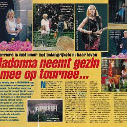 2001 - June_July - Story - Holland - Madonna neemt gezin mee op tournee