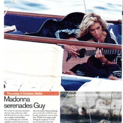 2001 - October - Heat - UK - Madonna serenades Guy