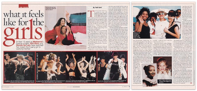 2001 - September - US weekly - USA - What it feels like for the girls