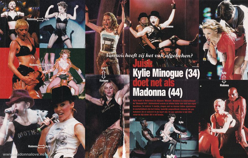 2001 - Unknown month - Aktueel - Holland - Kylie Minogue (34) doet net als Madonna (44)