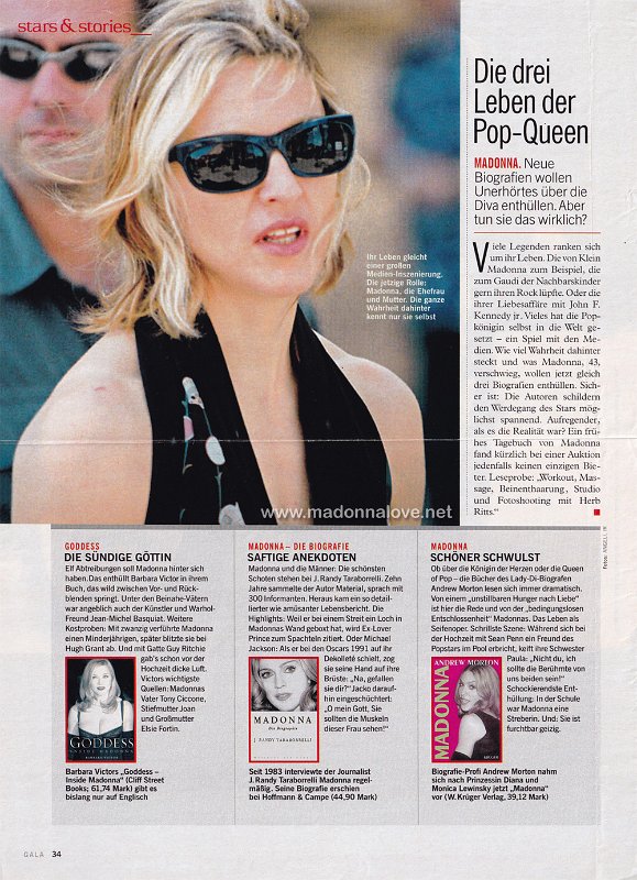 2001 - Unknown month - Gala - Germany - Die drei leben der pop-queen