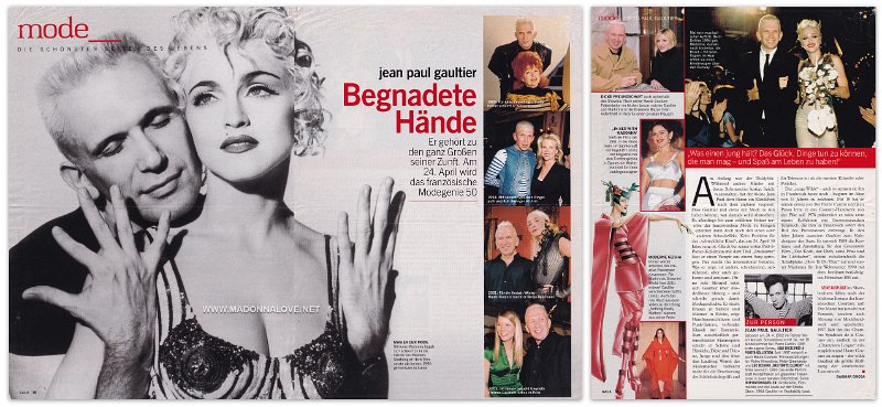 2001 - Unknown month - Gala - Germany - Jean Paul Gaultier - Begnadete Hande
